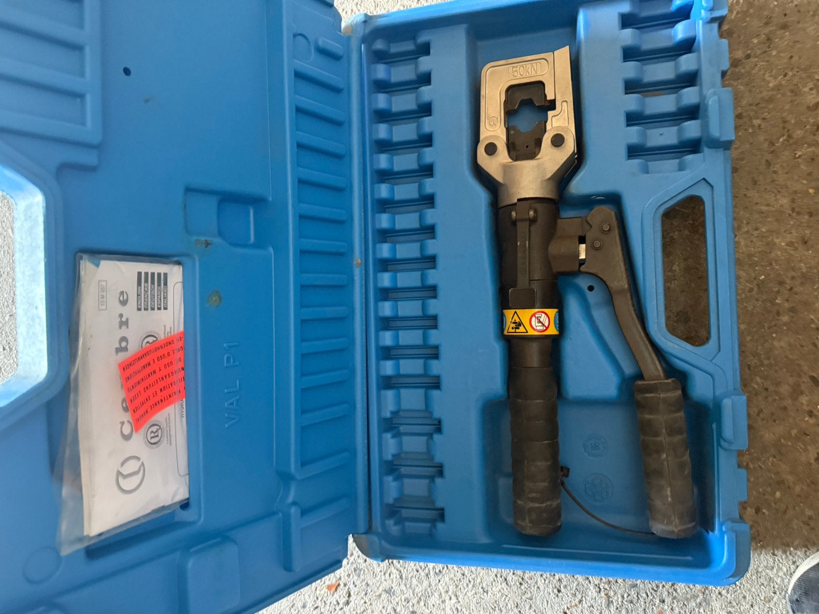 hydraulische kabelkrimptang Cembre, Ophalen, Zo goed als nieuw