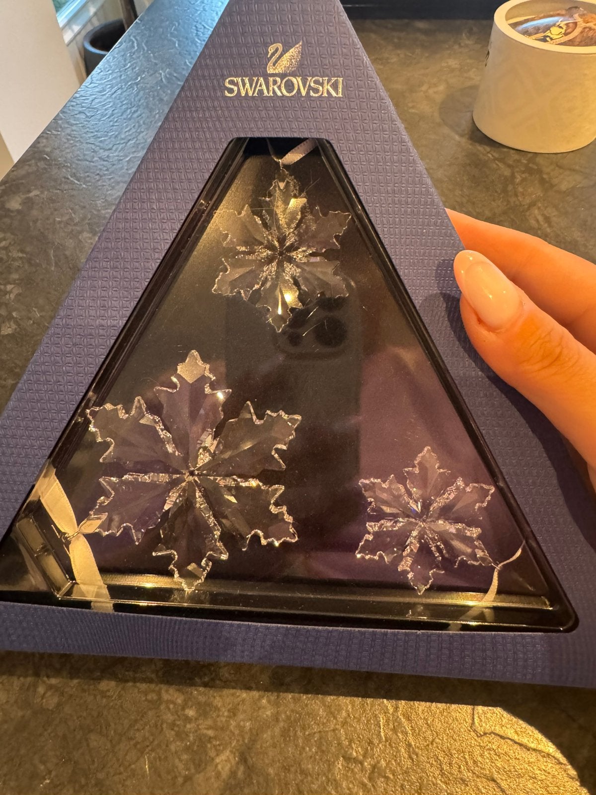 3 kristallen sneeuwvlokken Swarovski, Verzamelen, Ophalen of Verzenden, Nieuw