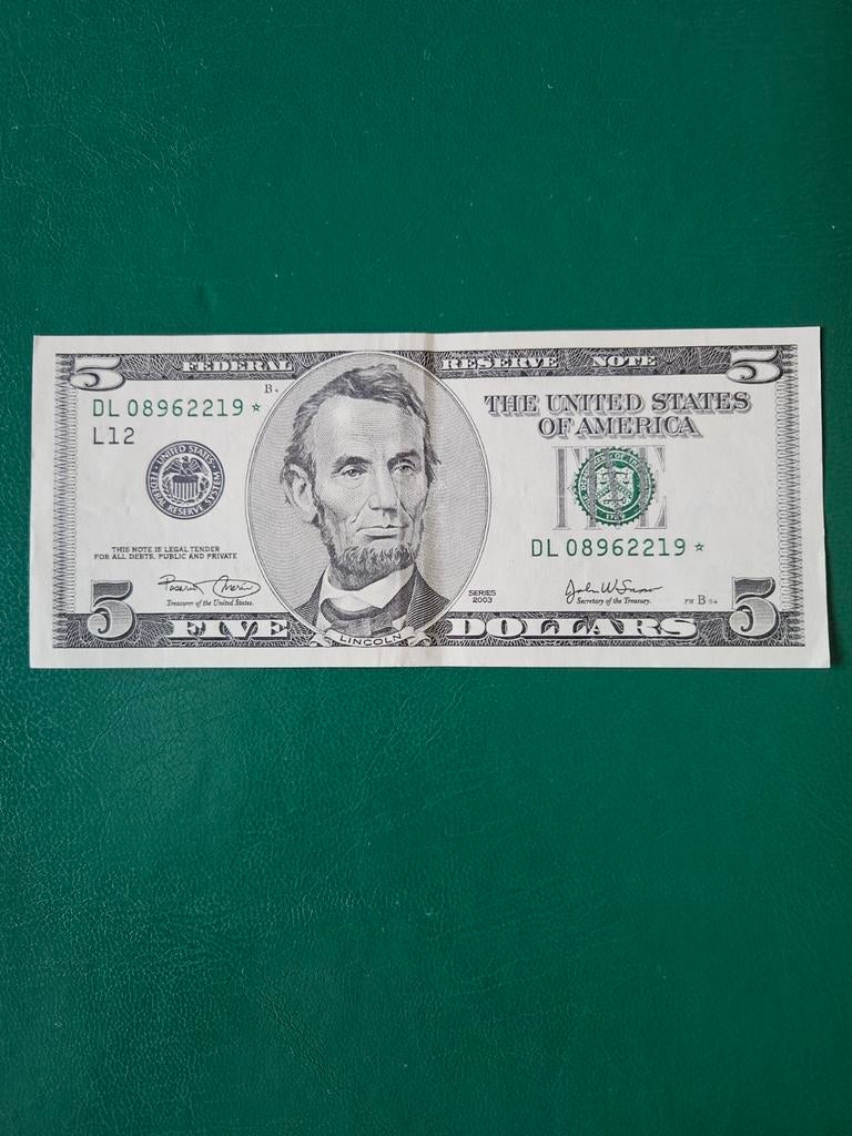 5 dollars USA 2003 avec STAR, Timbres & Monnaies, Billets de banque | Amérique, Enlèvement ou Envoi, Amérique du Nord, Billets en vrac