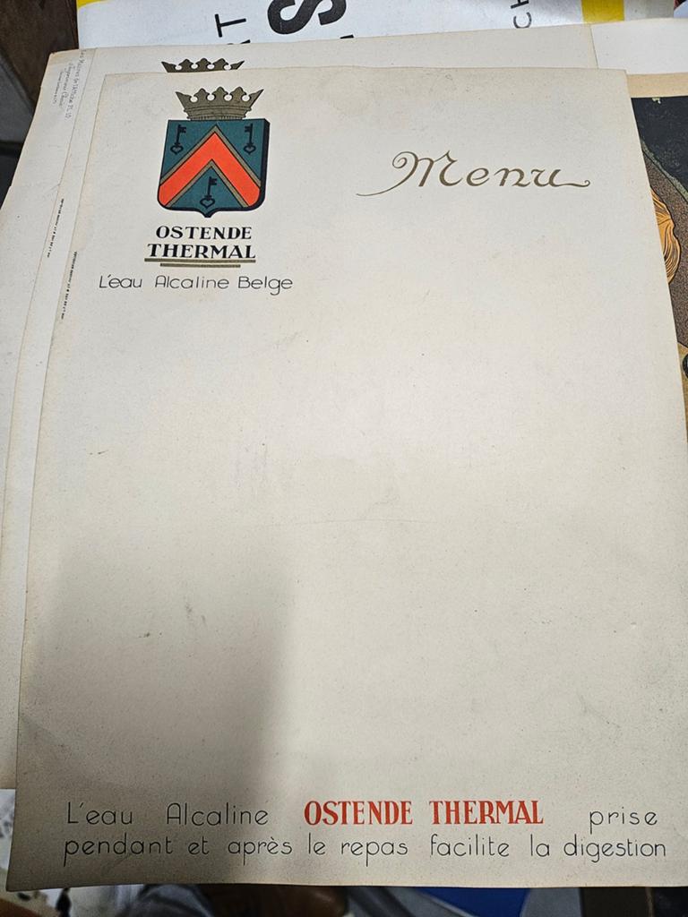 Menukaarten Oostende Thermal, Verzenden