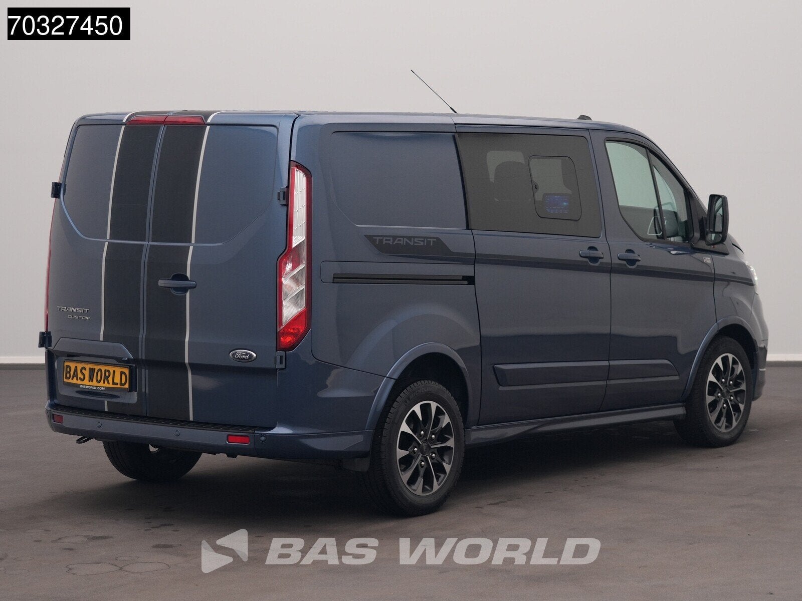 Ford Transit Custom 170pk Automaat Dubbel Cabine 2x Schuifde, Auto's, Bestelwagens en Lichte vracht, Automaat, Stof, Euro 6, 4 cilinders