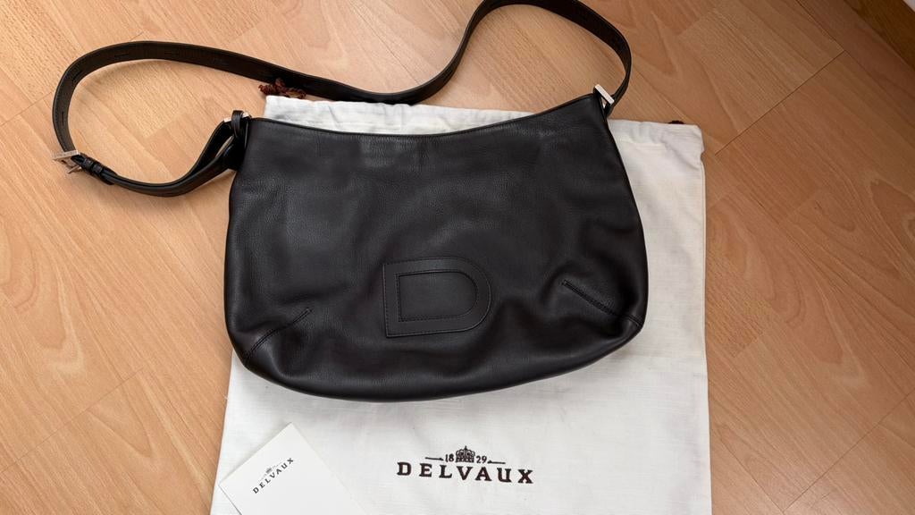 Handtas Delvaux., Verzenden, Zo goed als nieuw, Bruin, Handtas