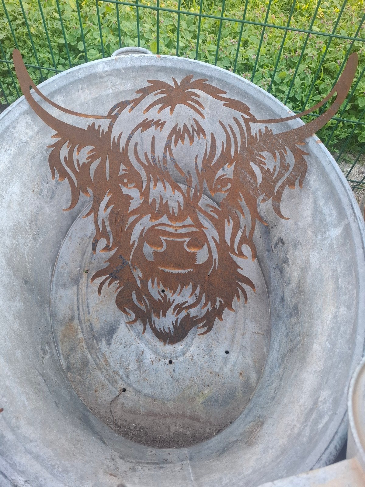 Animaux en acier corten de 3 mm ! baignoire très décorative,, Enlèvement