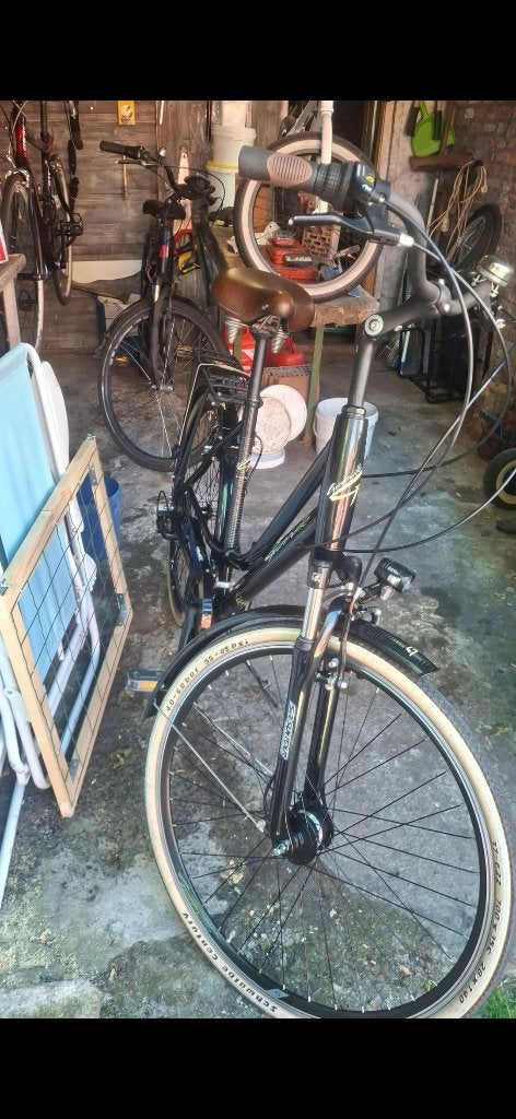 Vrouwen fiets, Velgrem, 47 tot 50 cm, Versnellingen, Zo goed als nieuw