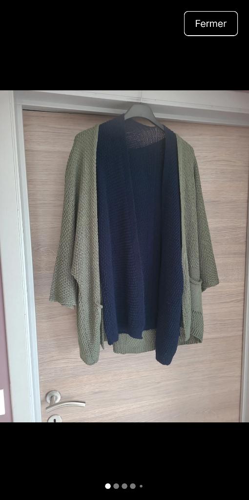 Gilet kaki ou bleu marine Taille unique, Kleding | Dames, Truien en Vesten, Maat 38/40 (M), Nieuw, Ophalen of Verzenden, Sans marque
