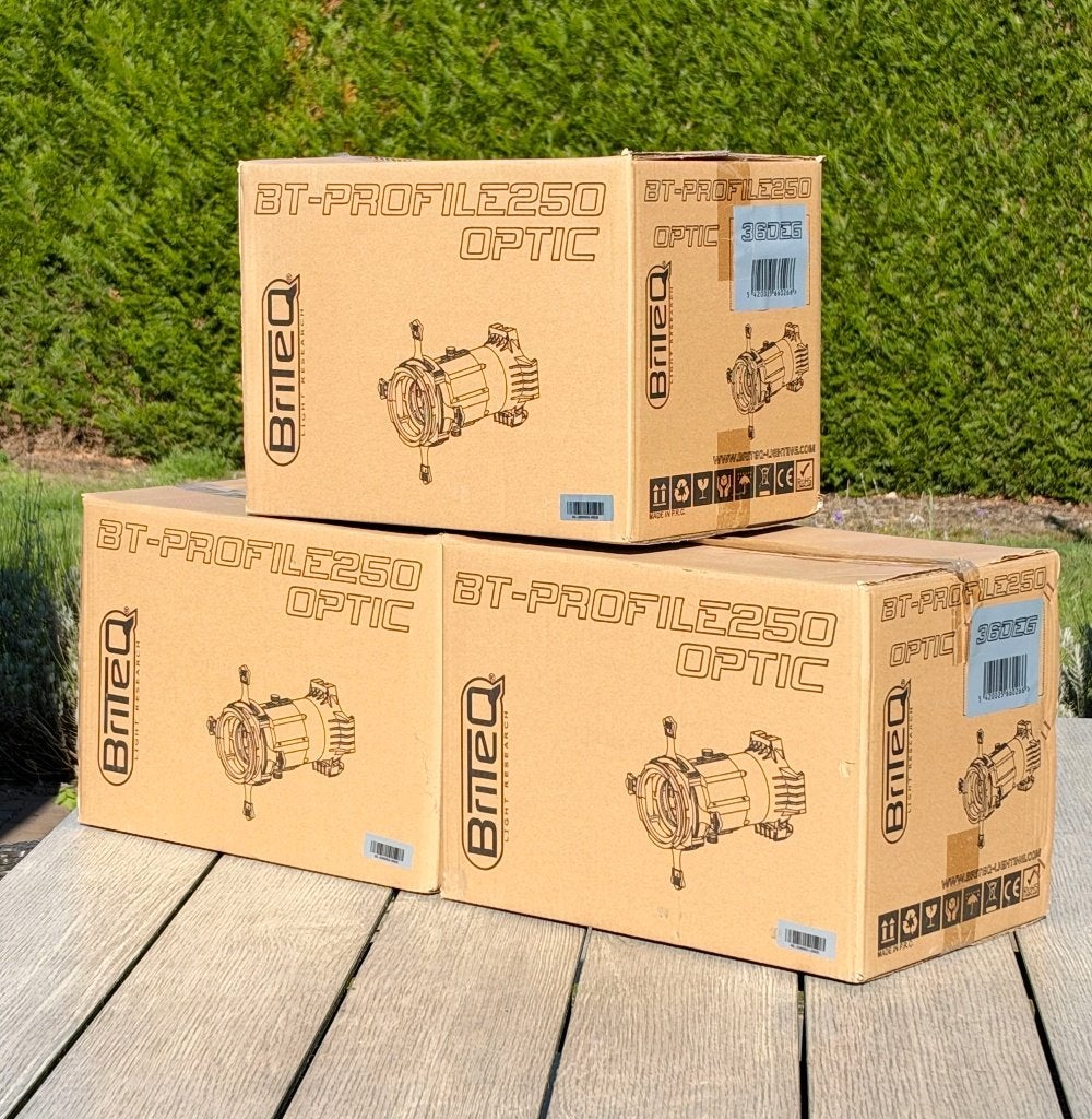 3x BRITEQ BT-PROFILE250 / OPTIC 19, Muziek en Instrumenten, Ophalen, Zo goed als nieuw