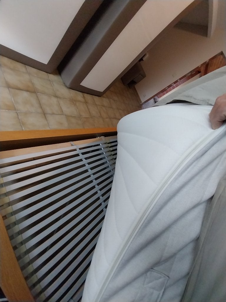 Bed, Huis en Inrichting, Ophalen, Gebruikt, Bruin, 180 cm