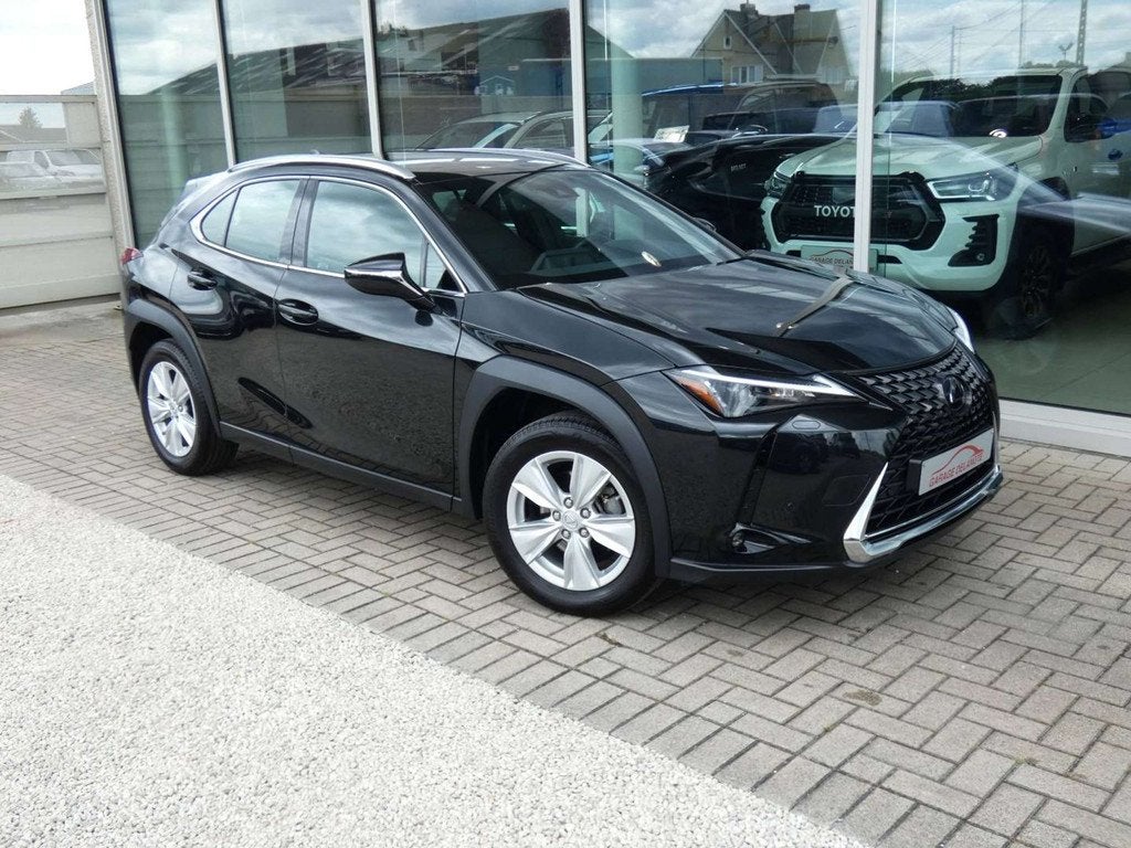 Lexus UX 250H HYBRID +ZWART LEDER +Zetelverwarming +Dodehoek, Auto's, Lexus, Gebruikt, 4 cilinders, Zwart, Bedrijf