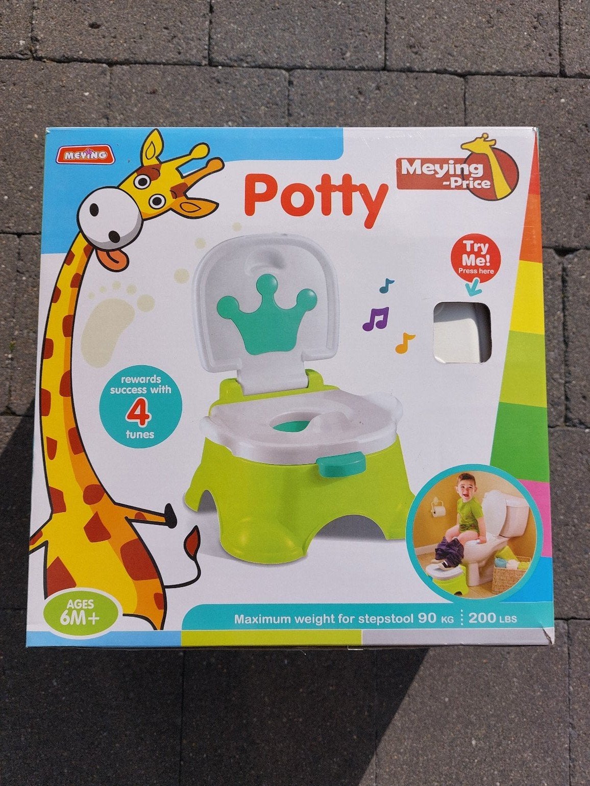 Meying-Price Potty, Ophalen, Zo goed als nieuw, Met geluid
