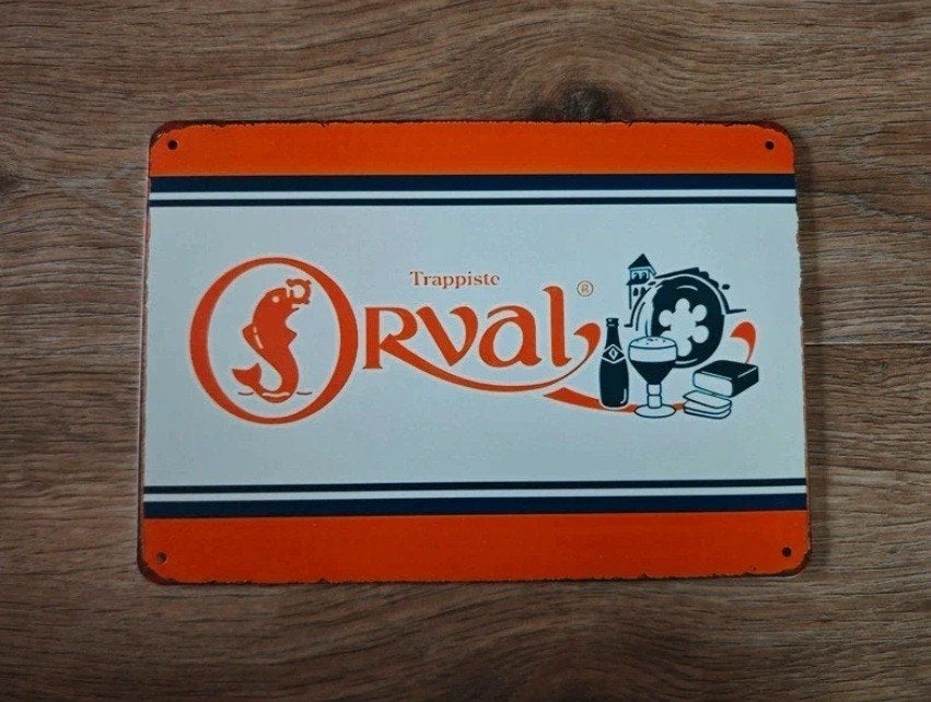 Plaque Orval Enseigne, Collections, Enlèvement ou Envoi, Neuf, Panneau, Plaque ou Plaquette publicitaire