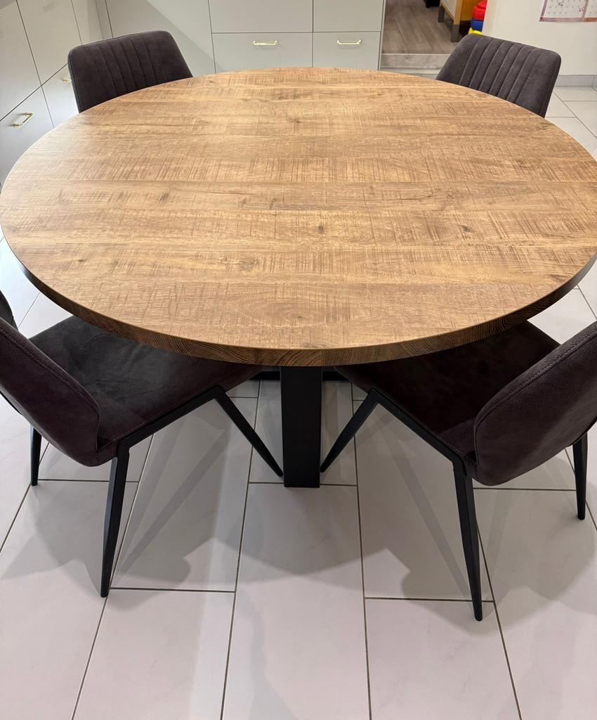 RONDE TAFEL Canon (Ø140cm) van Maxfurn, Huis en Inrichting, Ophalen, 100 tot 150 cm, Rond, Zo goed als nieuw