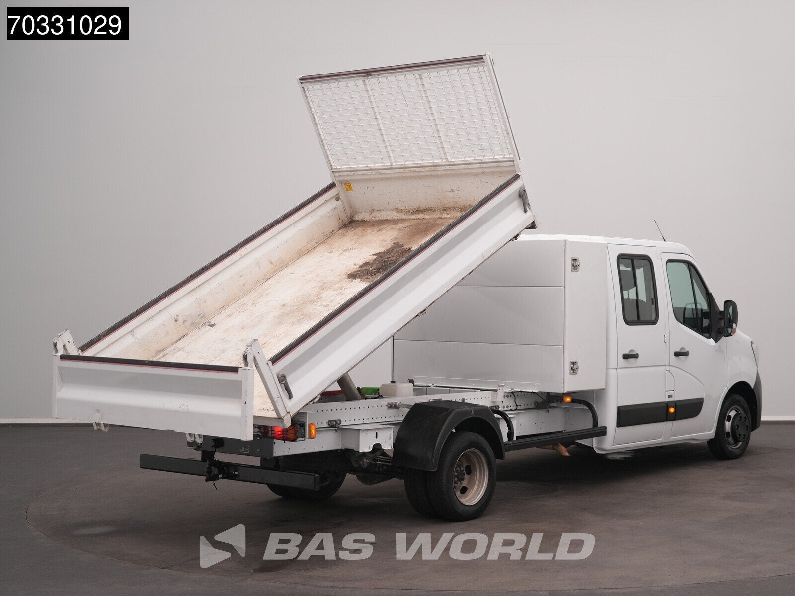 Renault Master 130PK Dubbel Cabine Kipper met Kist Dubbelluc, Auto's, Bestelwagens en Lichte vracht, Stof, Euro 6, 4 cilinders