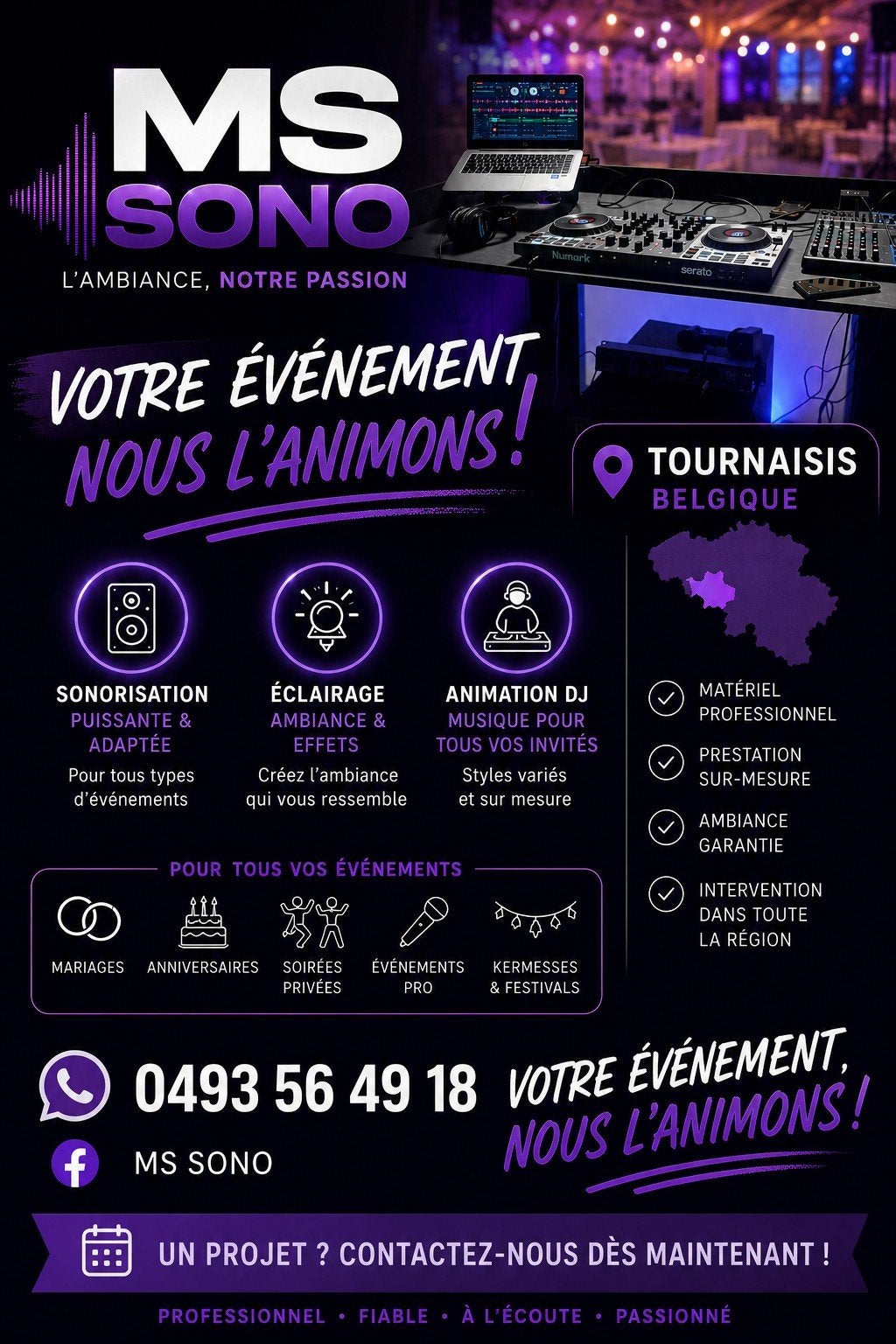 Événements sono, Musique & Instruments, Amplis | Clavier, Moniteur & Sono, Enlèvement, 1000 watts ou plus, Sono