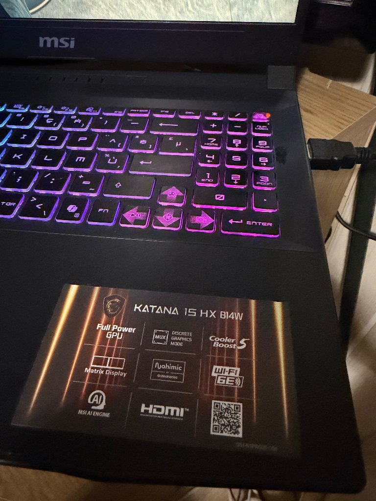 MSI Katana 15 HX B14 1tb gaming laptop, Neuf, Msi, 32 GB, 16 pouces