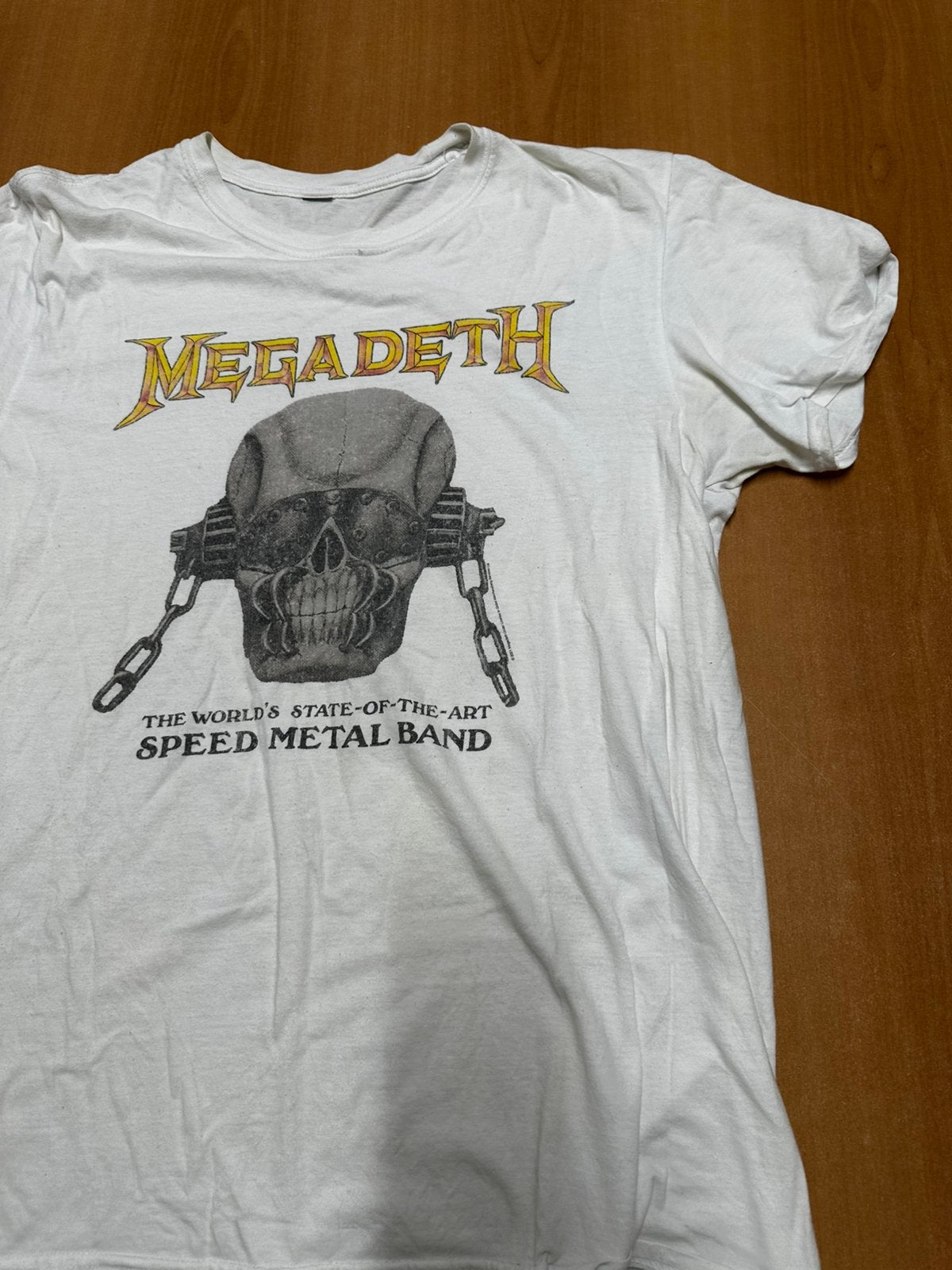 Megadeth vintage tshirt, Kleding | Heren, Ophalen of Verzenden, Gedragen, Maat 52/54 (L), Wit