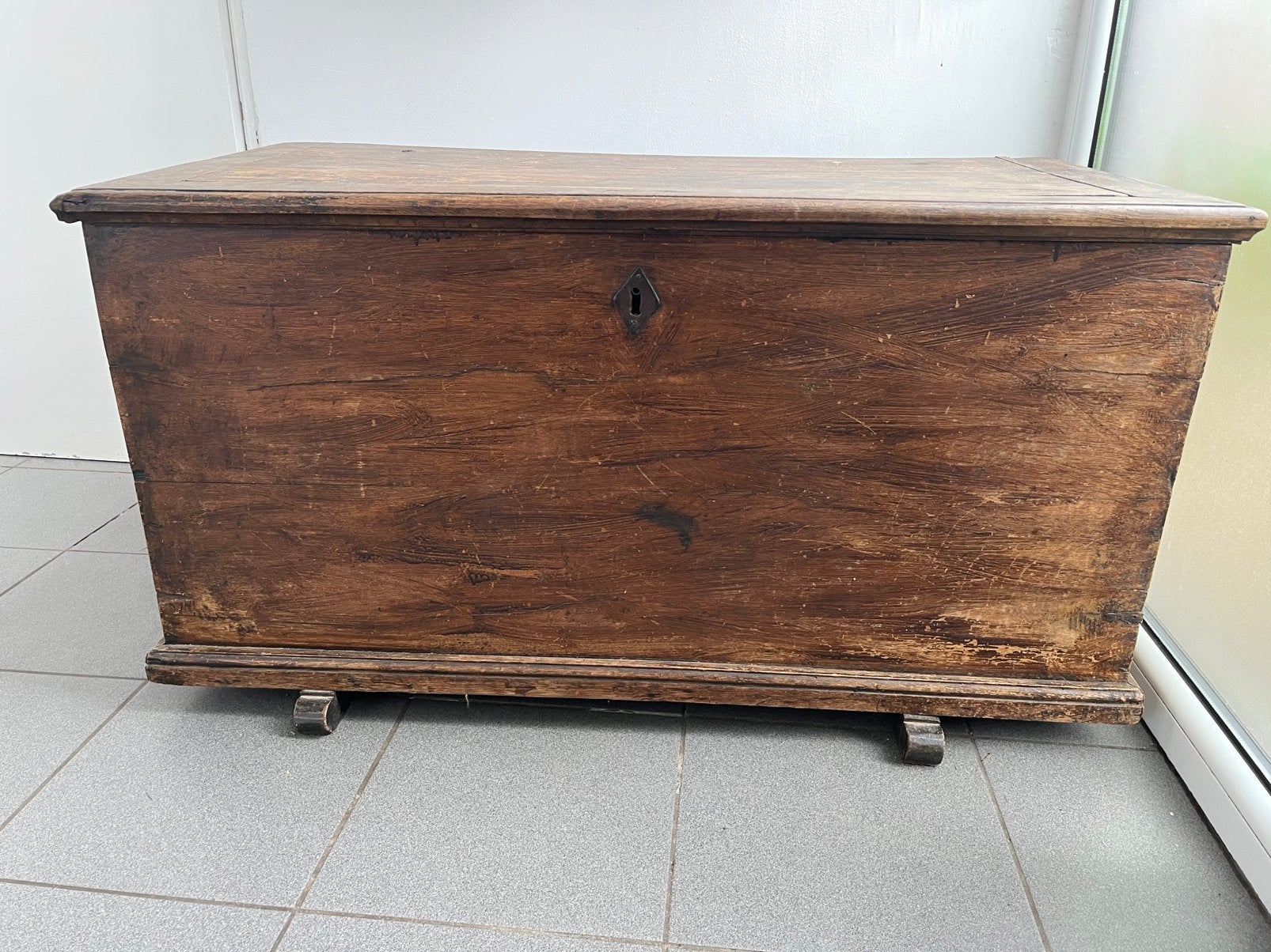 Ancienne malle en bois, Enlèvement, Utilisé