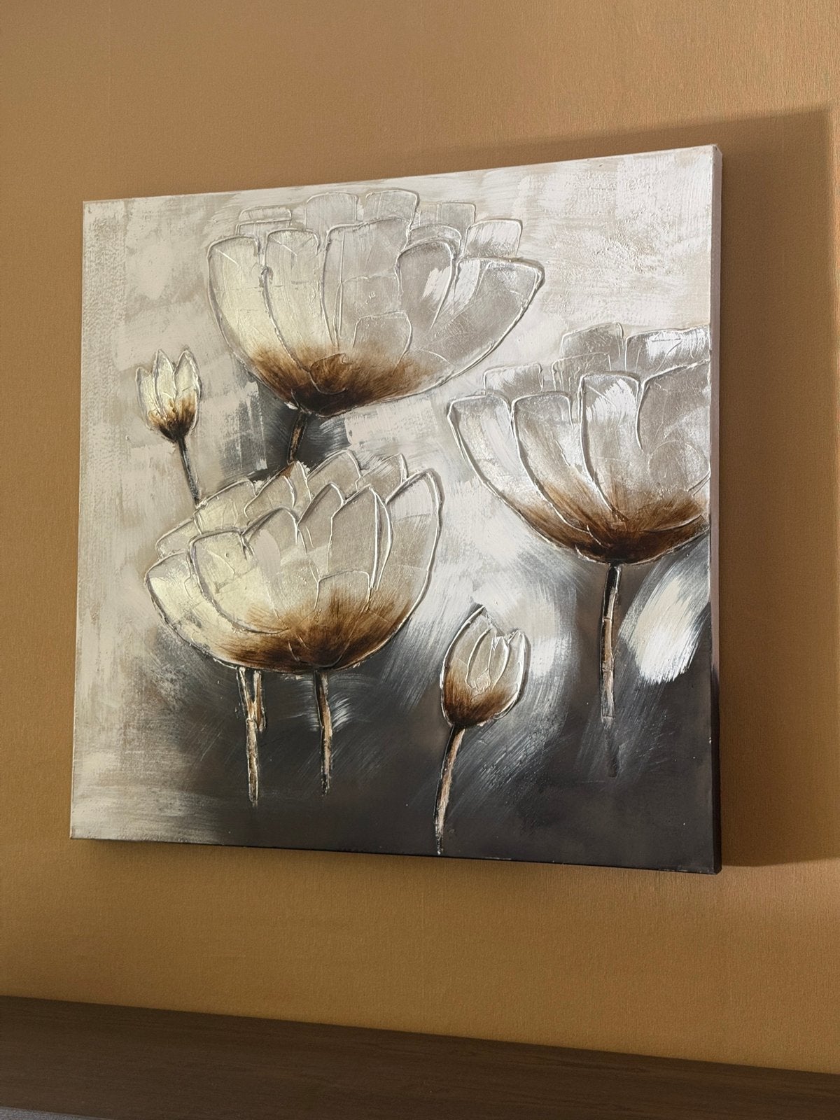 Schilderij met bloemen, Ophalen, Met textuur, Bloemen