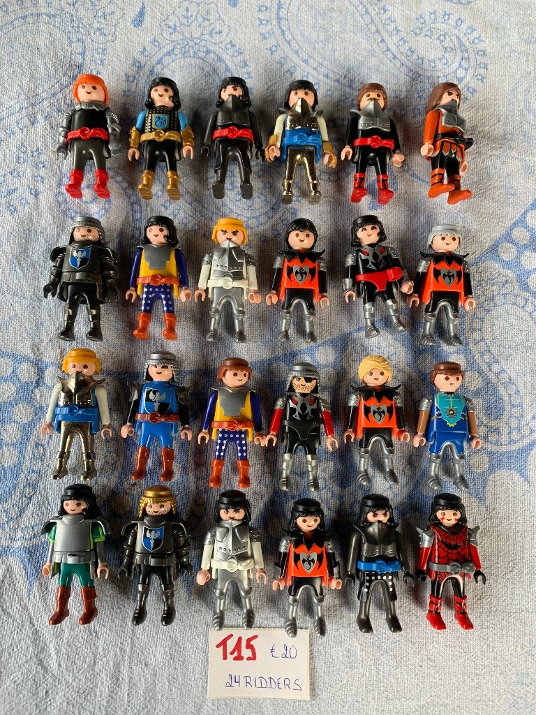 PLAYMOBIL: T15: LOT 24 RIDDERS, Kinderen en Baby's, Speelgoed | Playmobil, Losse onderdelen, Ophalen of Verzenden, Zo goed als nieuw