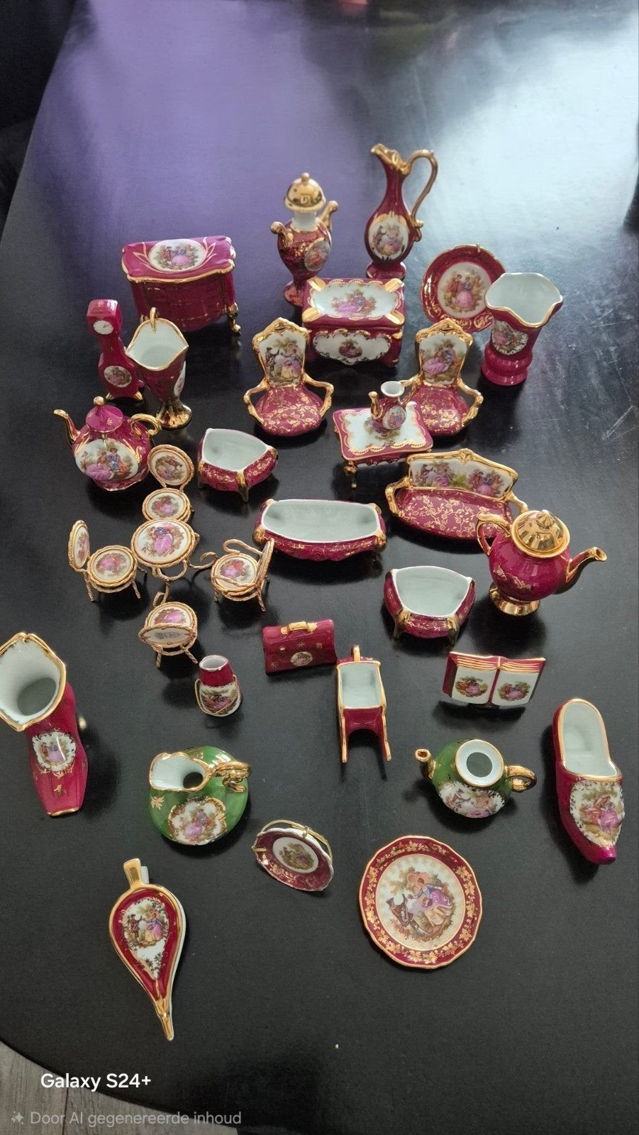 Porseleinen serviesgoed Limoges in miniatuur 45- deligPracht, Ophalen
