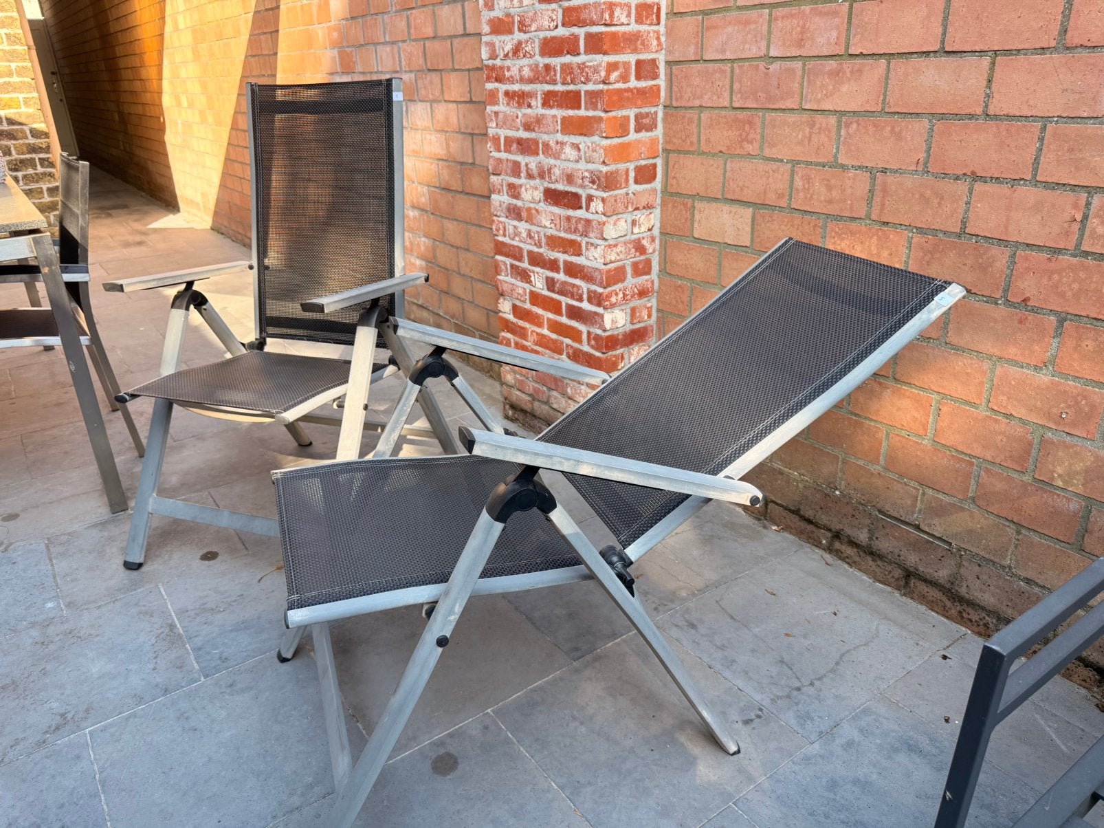 2 tuinstoelen , ligstoelen, Tuin en Terras, Ophalen, Zo goed als nieuw
