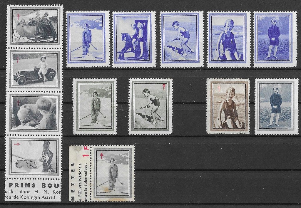 Timbres belges - Vignettes de la famille royale, Collections, Envoi