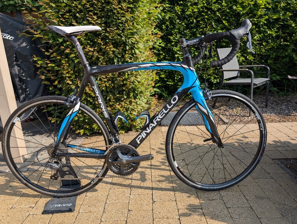 Pinarello Paris Carbon (Maat 60) + Stages Powermeter, 28 inch, Gebruikt, Carbon, 57 tot 61 cm