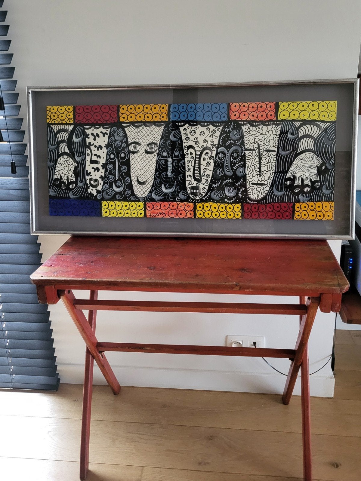 kunstwerk koumy cobra stijl, Ophalen, Glas