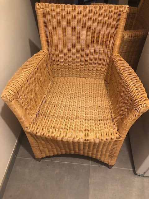 Rotan stoelen - set van 4, Huis en Inrichting, Ophalen, Gebruikt, Riet of Rotan, Vier