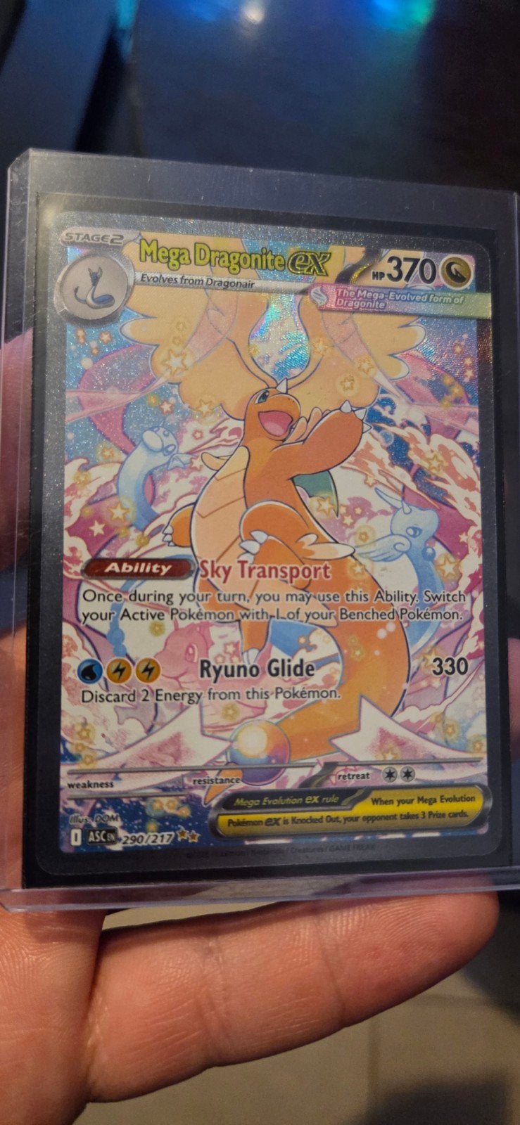 Pokémon kaart Mega Dragonite EX, Hobby en Vrije tijd, Ophalen of Verzenden, Nieuw, Losse kaart, Foil