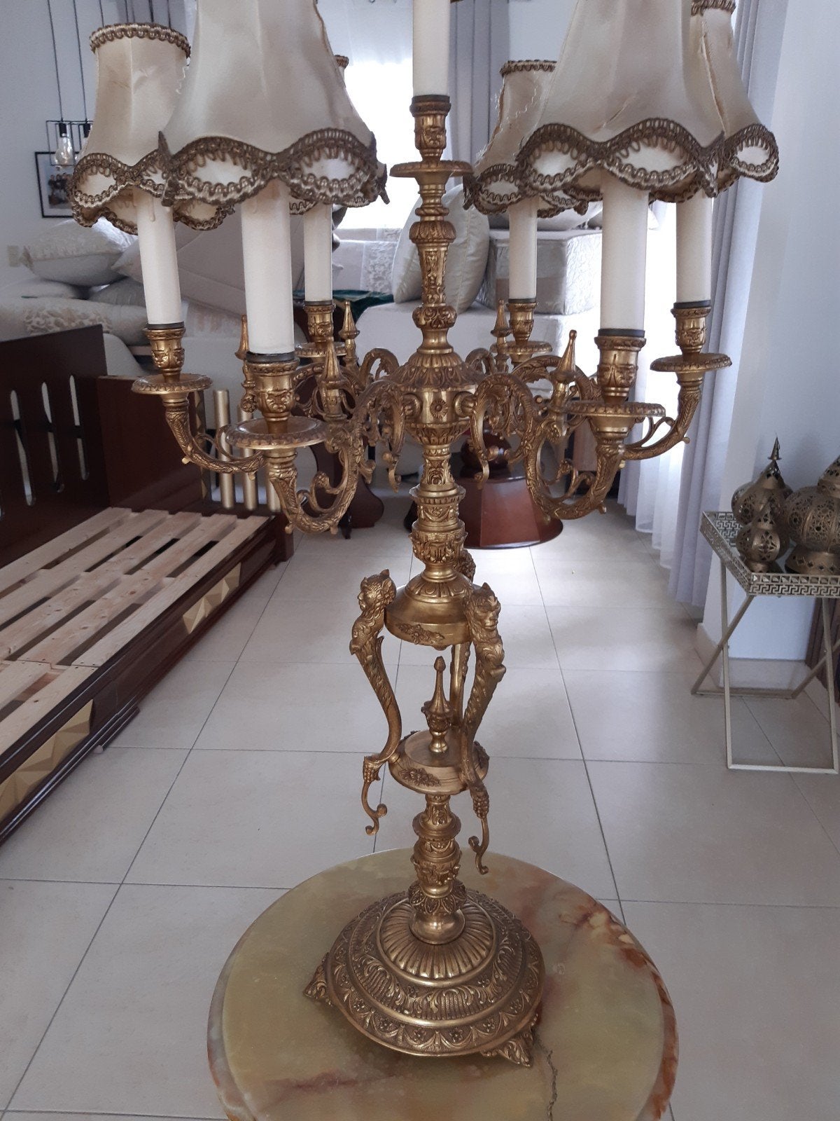 mooie staande lamp met koppen, Enlèvement ou Envoi