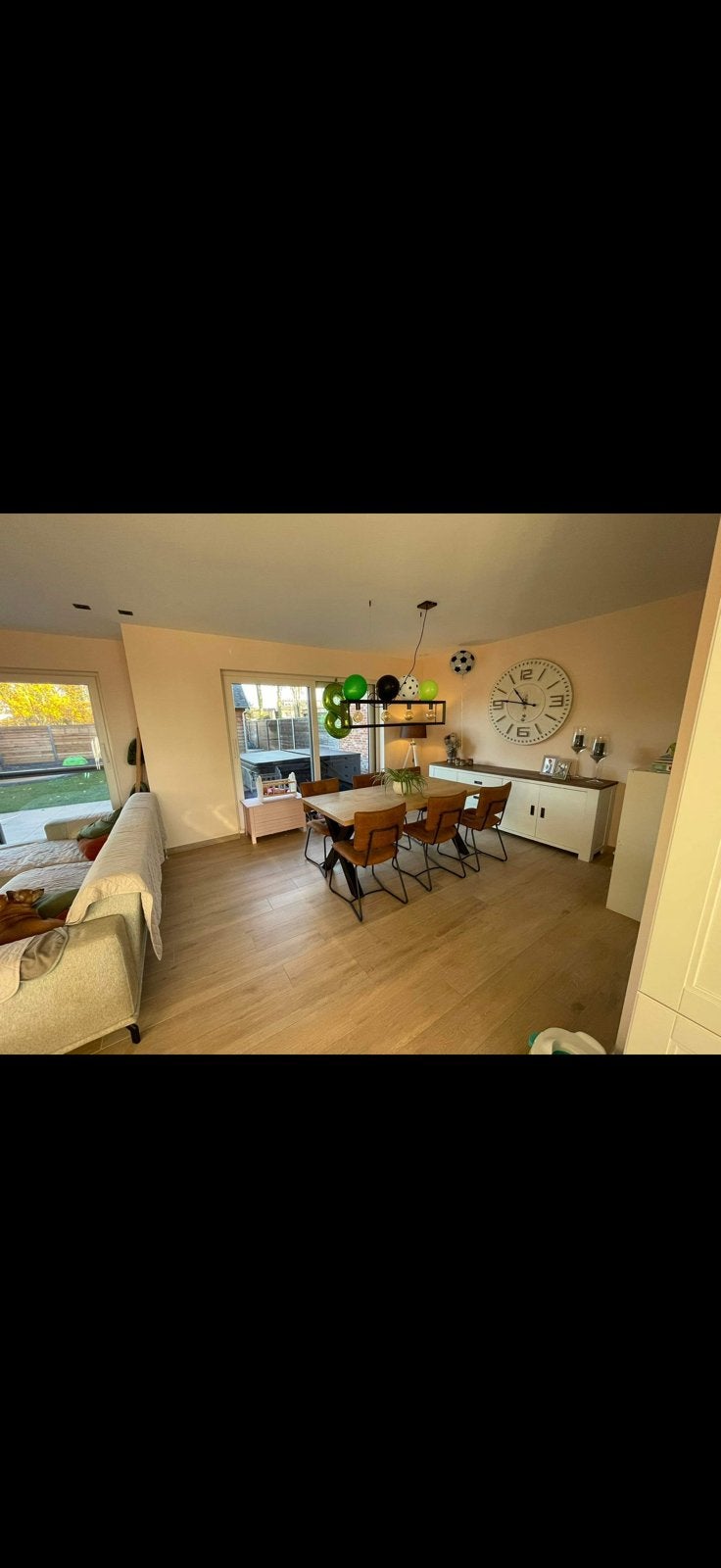 Tafel , stoelen en verlichting, Huis en Inrichting, Ophalen, Zo goed als nieuw, Vijf personen of meer