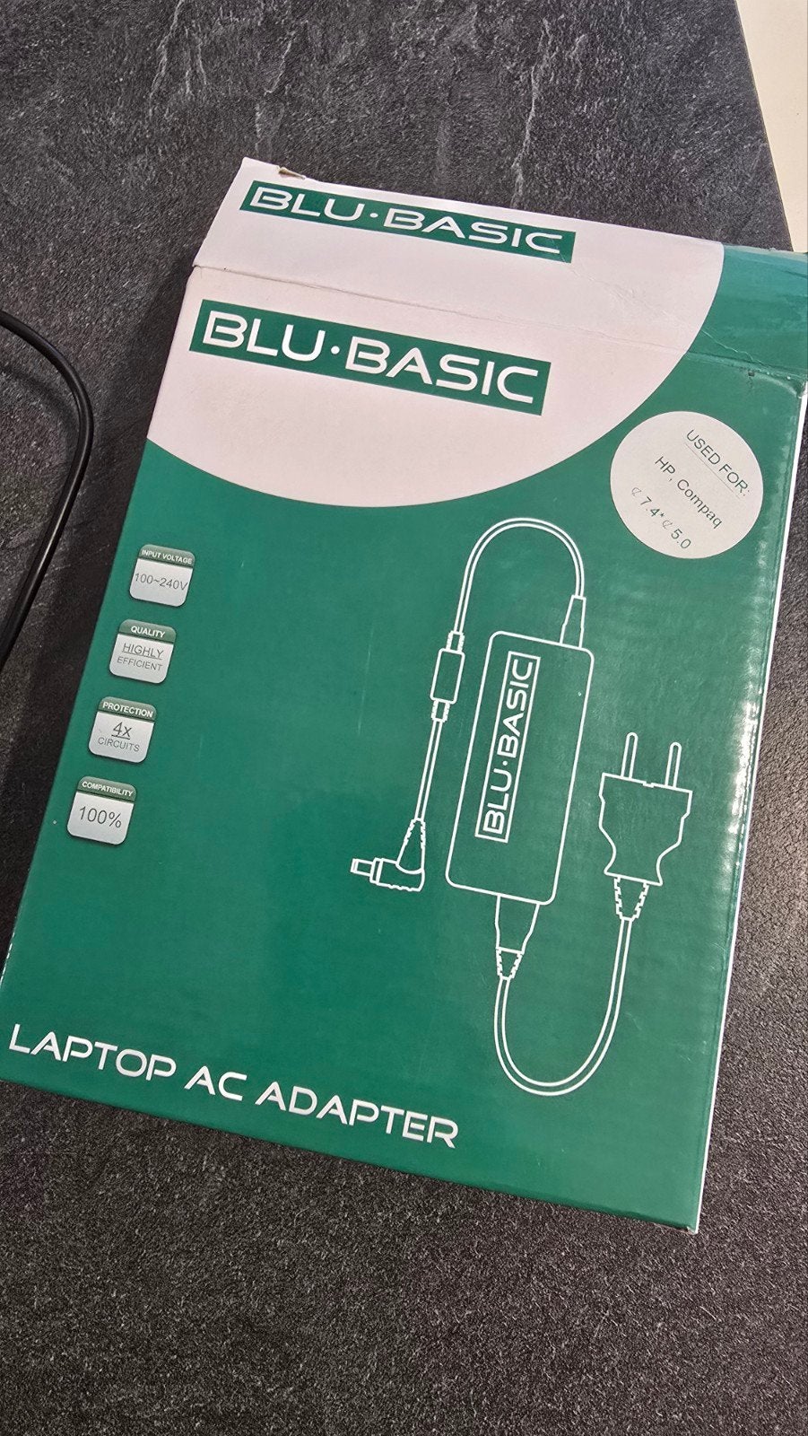BLU-BASIC Laptop Lader/Oplader voor HP & Compaq, Computers en Software, Laptop-opladers, Ophalen, Zo goed als nieuw, Blu basic