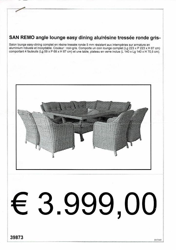 SAN REMO angle Lounge gekocht bij OVERSTOCK, Ophalen, Zo goed als nieuw