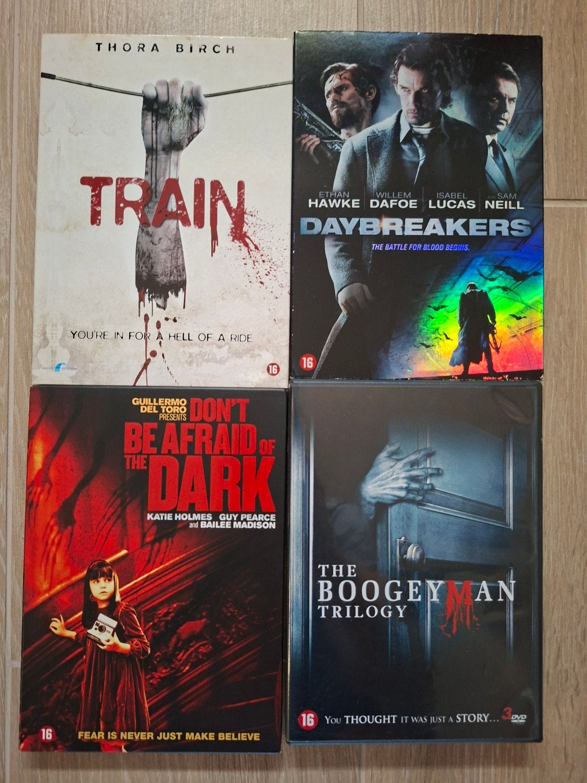 Horror DVD Pakket (4x) - o.a. Daybreakers & Boogeyman Trilog, Cd's en Dvd's, Ophalen, Engels, Vanaf 16 jaar, Overige genres