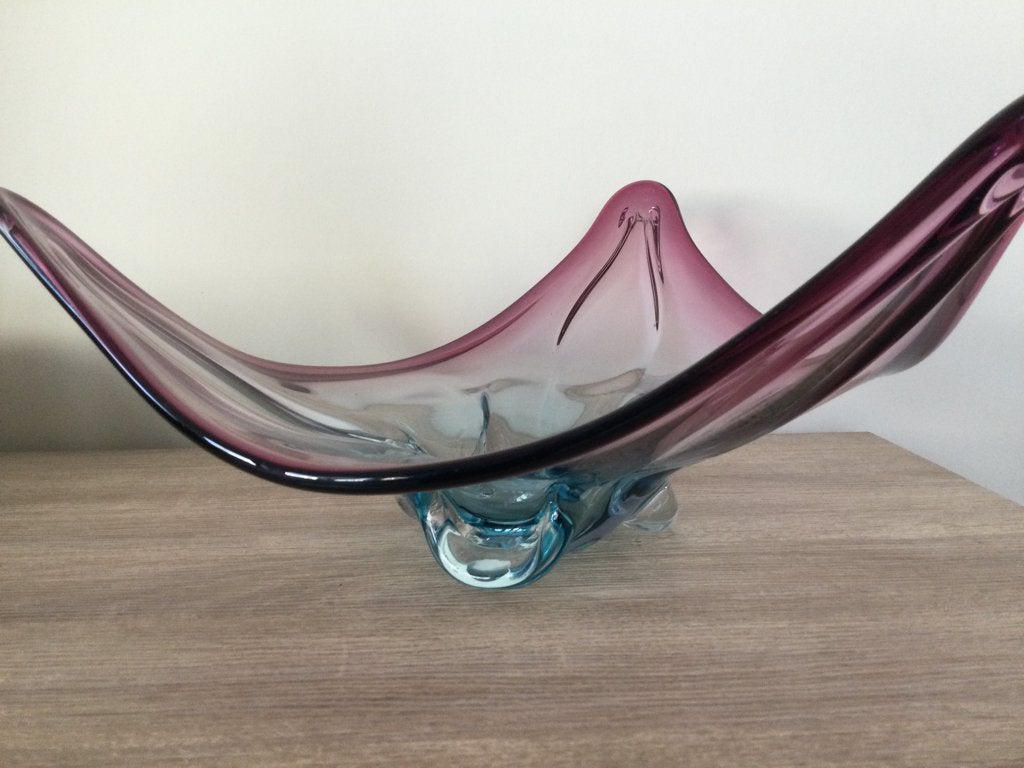 Vintage Murano glazen schaal in perfecte staat., Ophalen, Schaal, Nieuw, Glas