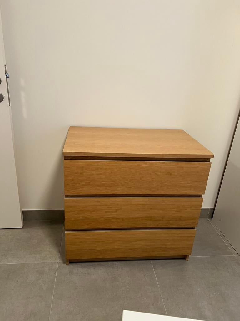 MALM ikea ladekast, Huis en Inrichting, Ophalen, Eikenhout, 50 tot 100 cm, Zo goed als nieuw