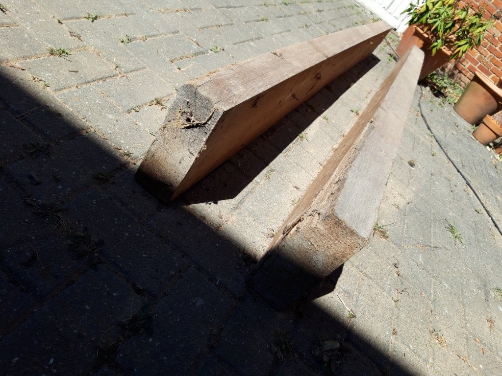 Poutre en chêne, Bricolage & Construction, Bois & Planches, 50 mm ou plus, 250 à 300 cm, Chêne, Enlèvement