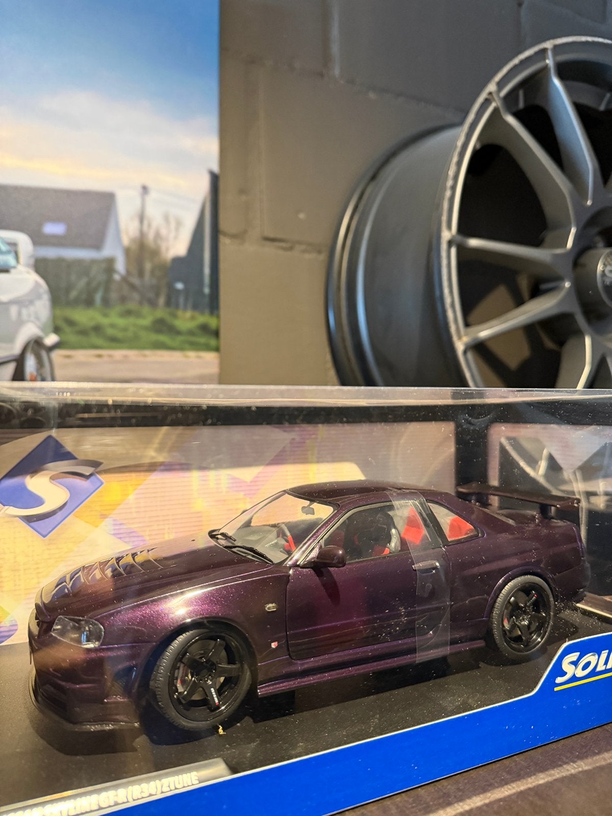 Nissan R34 GTR Z tune, Hobby & Loisirs créatifs, Enlèvement ou Envoi, Comme neuf, Solido