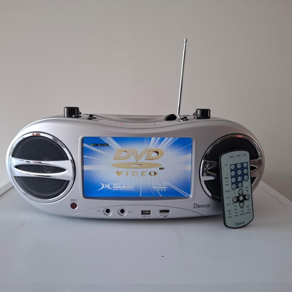Denca BDU188C — Boombox MP4/DVD avec écran 7 pouces — Excell, TV, Hi-fi & Vidéo, Enlèvement, Radio