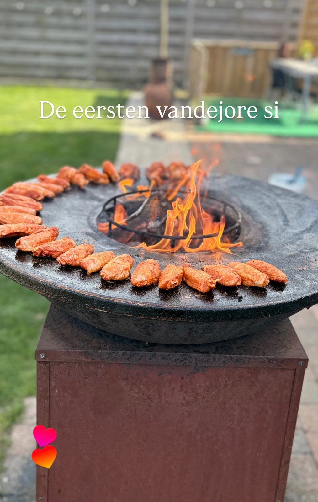Plancha- bbq - vuurschaal, Enlèvement, Utilisé