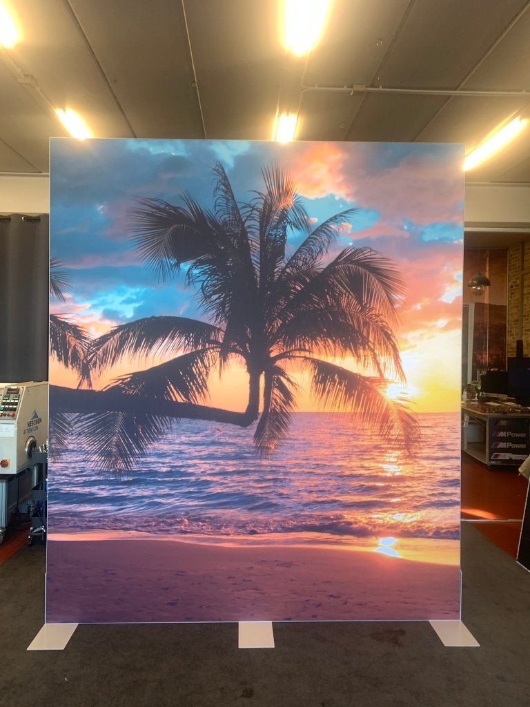 wanddecoratie / beursstand, Ophalen, Met verlichting, Textiel, Zo goed als nieuw