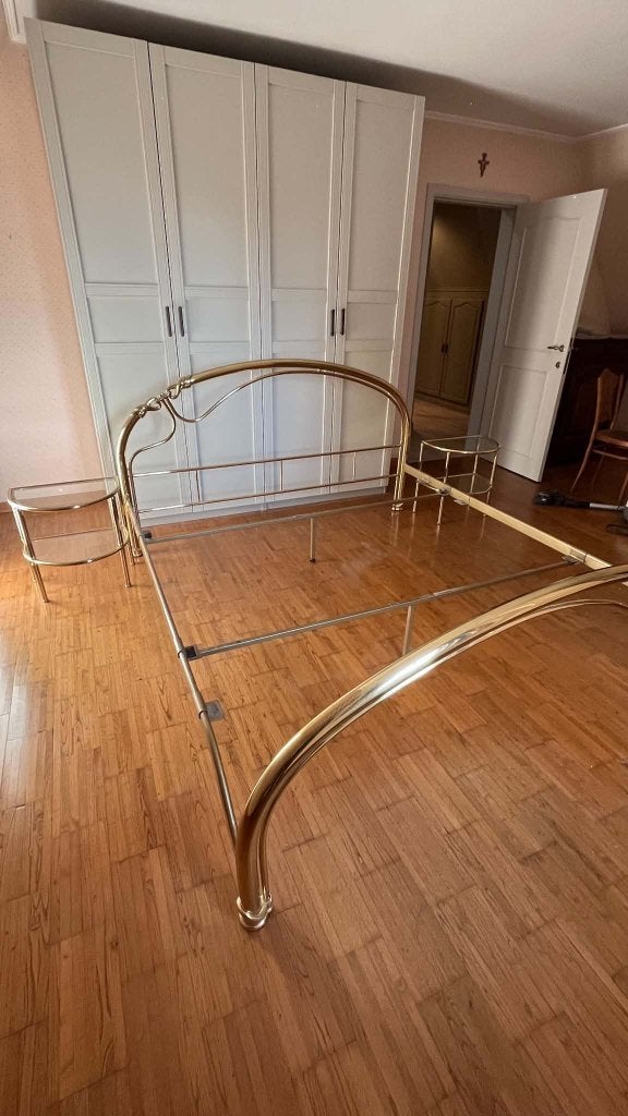 Lit en laiton, Autres couleurs, 210 cm, Enlèvement, Utilisé