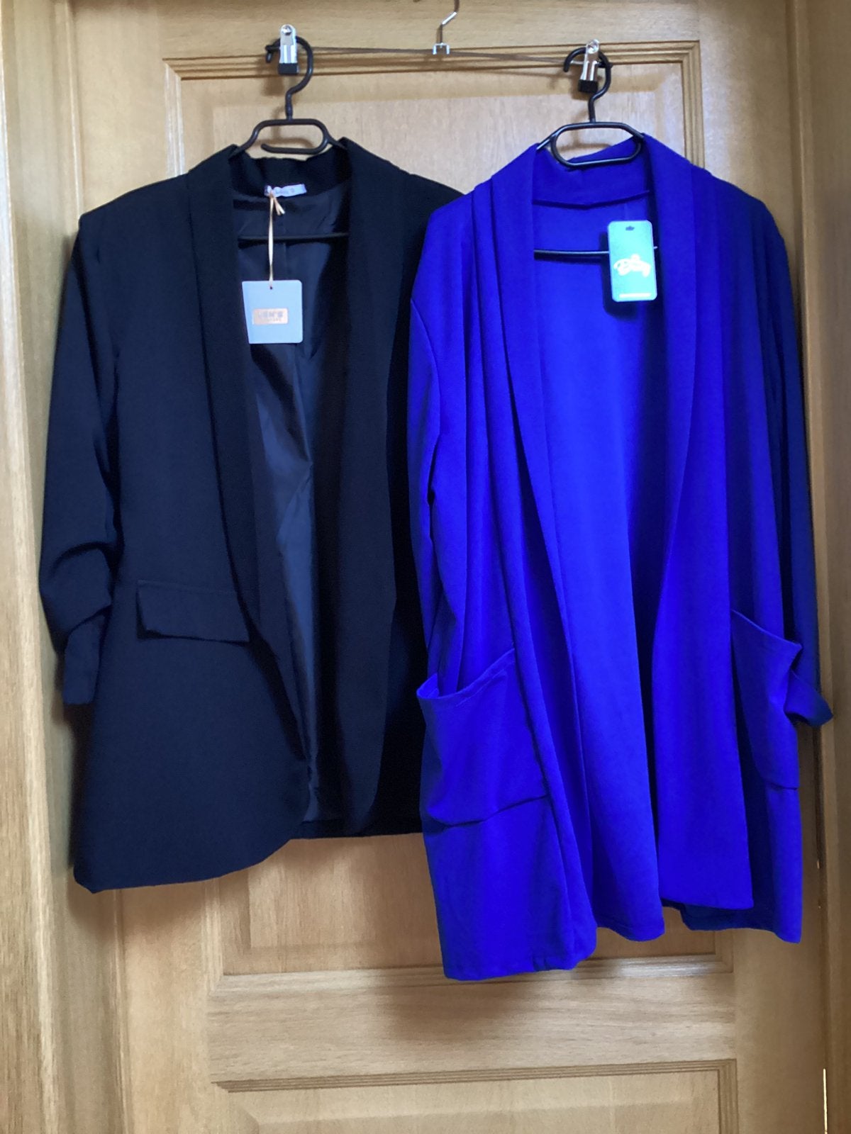 Lot de 2 blazers noir / bleu roi, Enlèvement ou Envoi, Bleu, Manteau, Taille 42/44 (L)