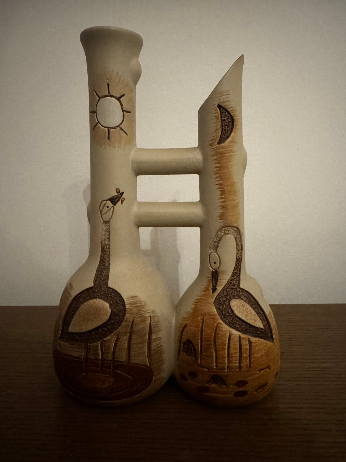 Vase jumeau amérindien vintage  style Gambone, Enlèvement ou Envoi