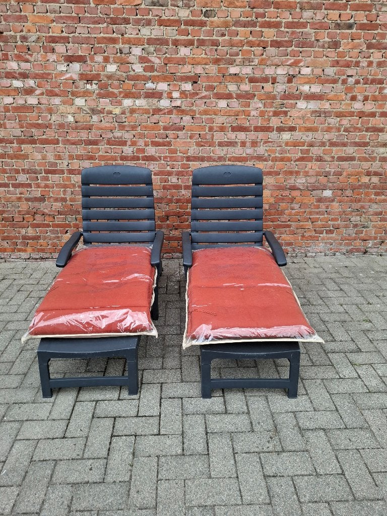 tuinzetels, Tuin en Terras, Tuinstoelen, Ophalen, Zo goed als nieuw, Kunststof, Verstelbaar