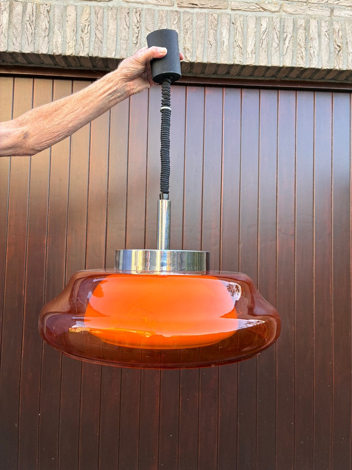 Originele vintage lamp jaren ‘70, Ophalen of Verzenden, Zo goed als nieuw, Kunststof, Vintage