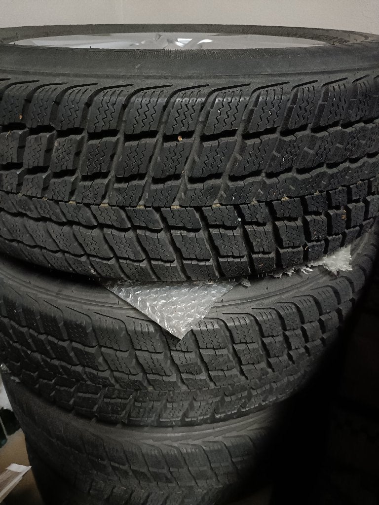 set winterbanden op aluminium velgen 17", Ophalen, Gebruikt, Velg(en), 17 inch