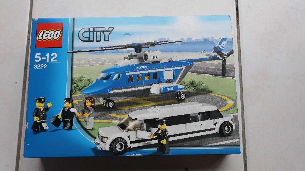 LEGO City 3222 – Helikopter & Limousine (met doos), Ophalen, City, Compleet, Lego