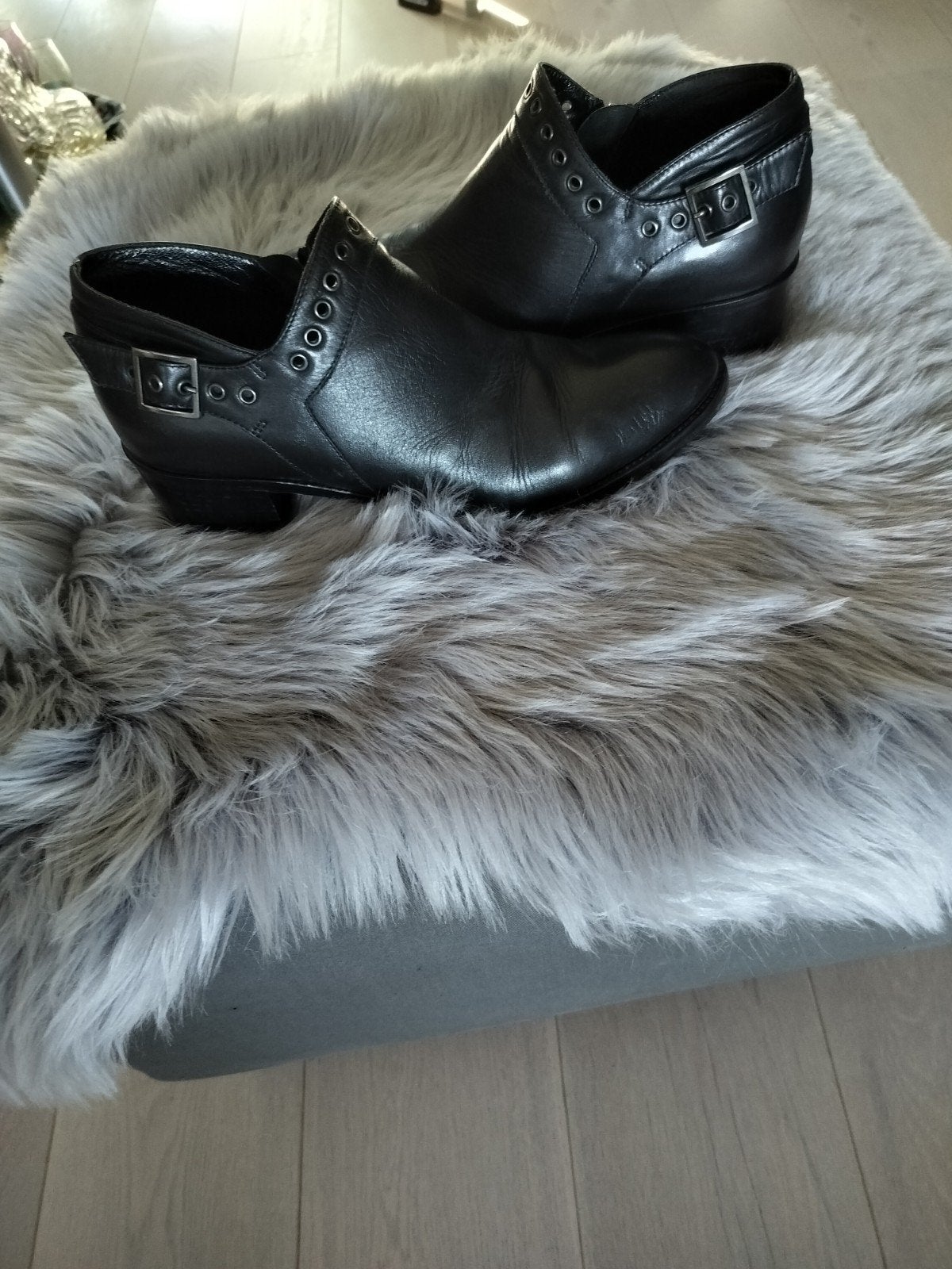 Damesschoenen, zwart leder, Benoîte C, maat 40, Ophalen
