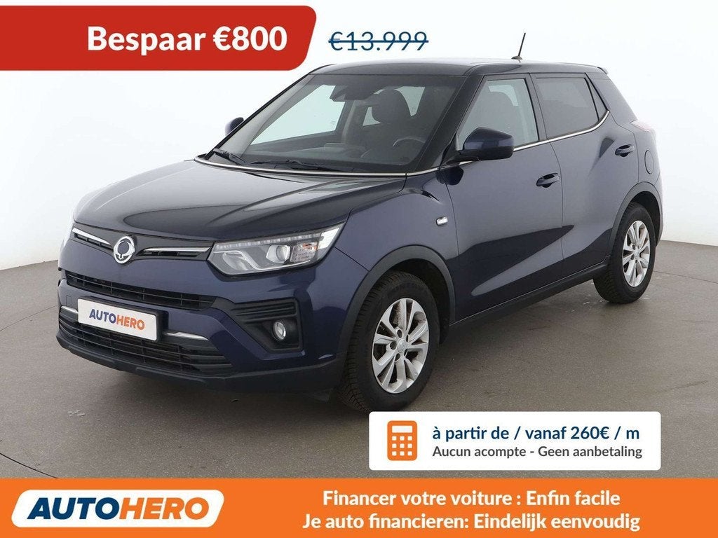 SsangYong Tivoli 1.5 T-GDI Amber 4x2 (bj 2019, automaat), Auto's, Gebruikt, Euro 6, Blauw, USB